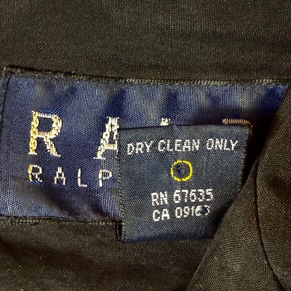 RARE VTG 90s RALPH Ralph Lauren Long Sleeve Button Up Shirt SILK Black Mens 2 M - Picture 4 of 7